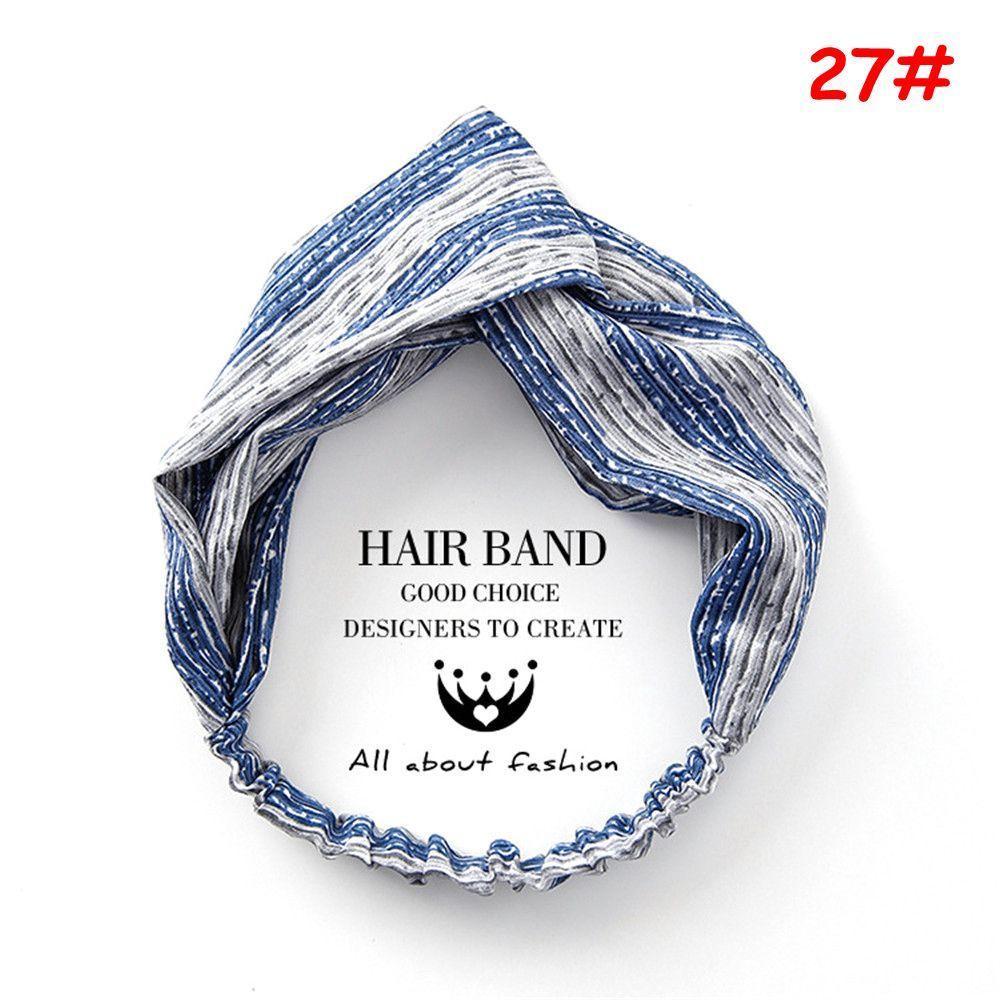 Multi-color Knotted Yoga Floral Turban Women Headband Elastic Hairband Headwrap