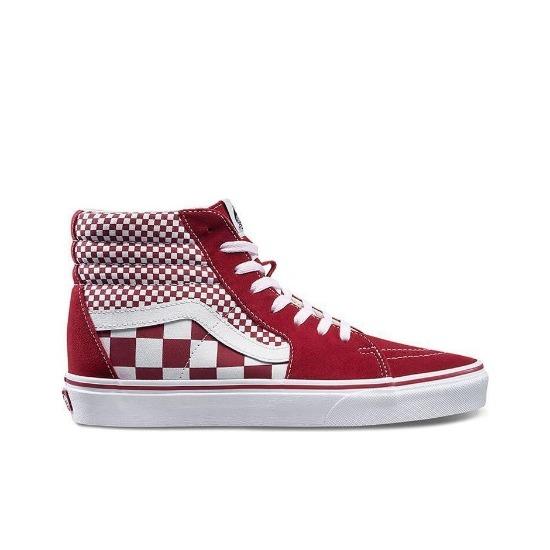 Vans Sk8-Hi 'Red Mix Checker' VN0A38GEVK5 Men's Shoes