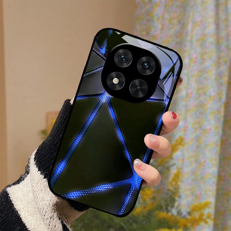Pro Poco X5 / X6 / X7 Pouzdro Tvrdý PC Tvrzené Sklo Kryt Telefonu Pro Xiaomi Poco X7 Pro 5G Módní Luxusní Skleněné Ochranné Skořápky