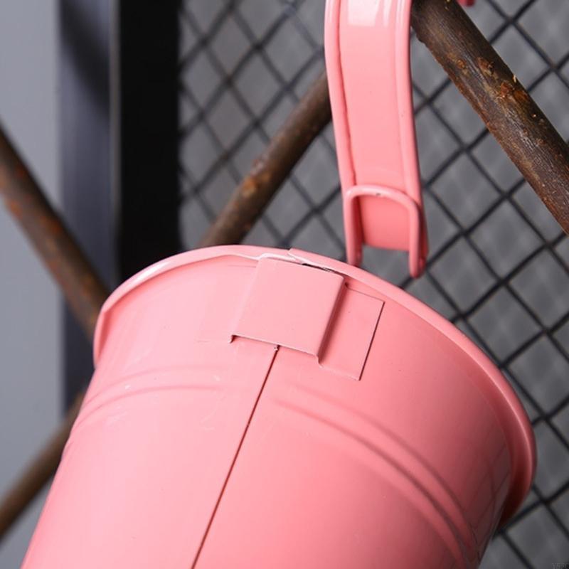 Y5JC Wall Mounted Potted Plant Flowerpot Garden Wall Hanging Planter Detachable Hook Small Flower Container Wall Decoration