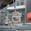 Rhinestone Bow Polymer Clay Rearview Mirror Ornament for Women