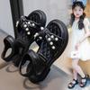 Little Girl Sandals Girls Summer New Pearl Children's Shoes Girls Foreign Princess Shoes Non-slip Beach Shoes