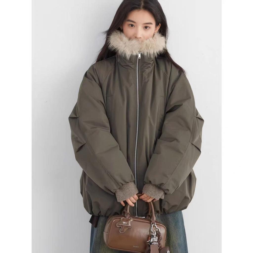 Europe and the United States winter mountain carving cotton-padded clothes women's new bud pie to overcome the piled and thickened cotton-padded jacke