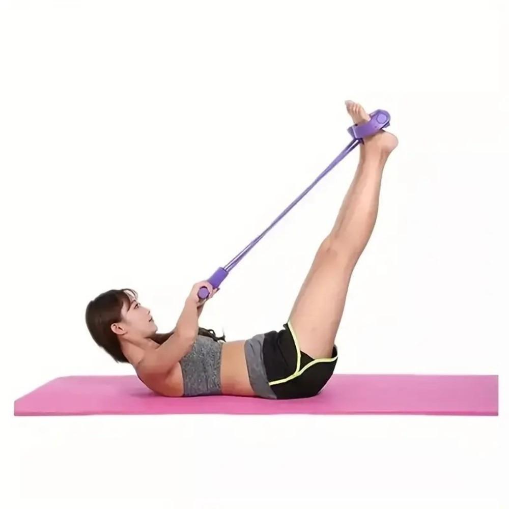 With Foam Resistance Bands Four-Tube Pedal Tensioner Yoga Elastic Band  Fitness Equipment