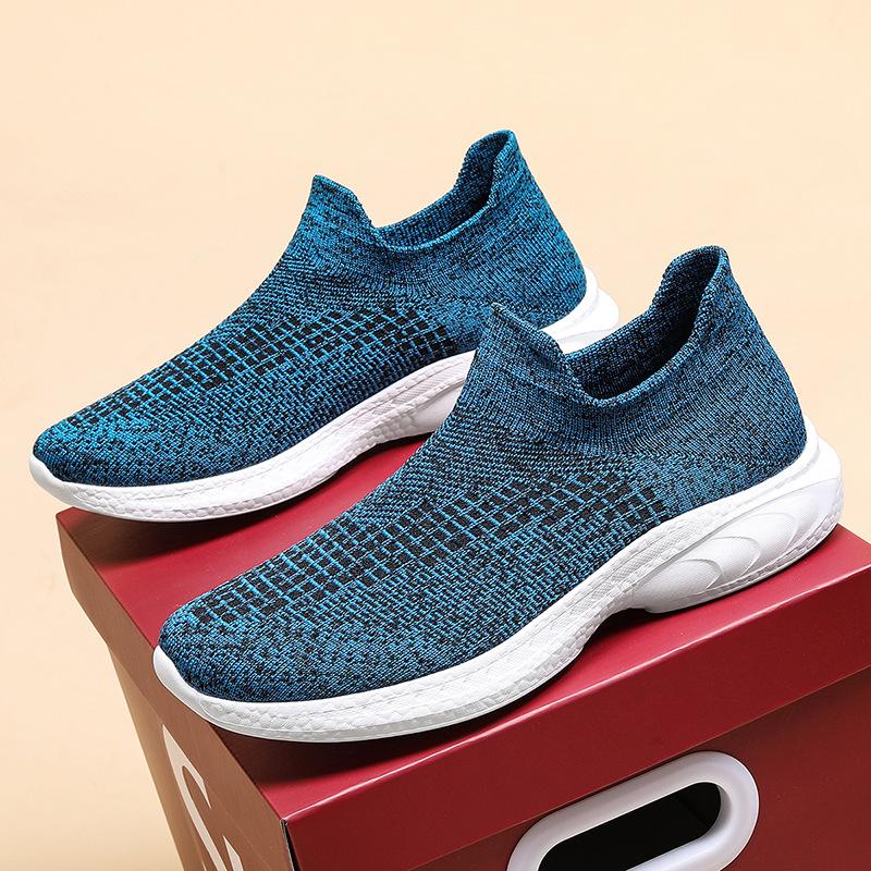 Men's Shoes Women's Shoes Couple Shoes Flat-bottomed Fly-woven Sneakers Outdoor Sports and Leisure Shoes Men's