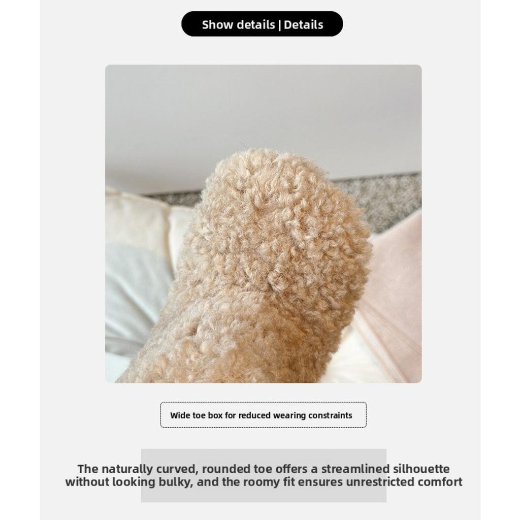 Winter New Style Girls' Lamb Fashion Children's Hairy Shoes Boys' Plush Boots Warm Short Boots Children's Shoes