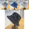 Cute Cherry Embroidery Denim Fisherman Hat Women's Fashion Street Casual Bucket Hat