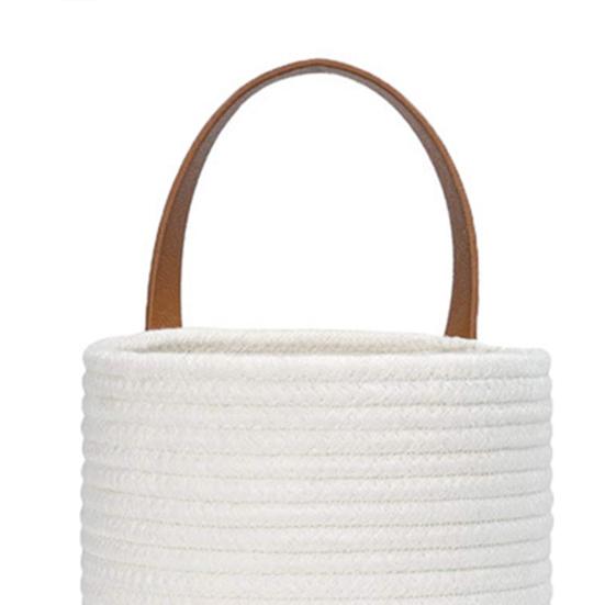 Hanging Basket Round Multi-purpose Woven Wall Rope Basket for Home