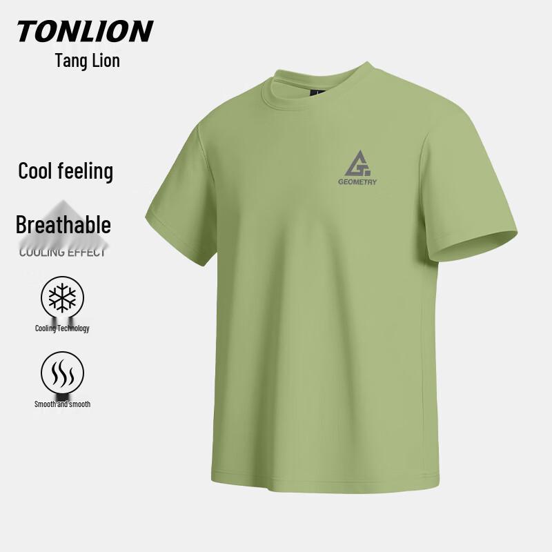 TonLion Men s Cooling Breathable Short Sleeve T-shirt L