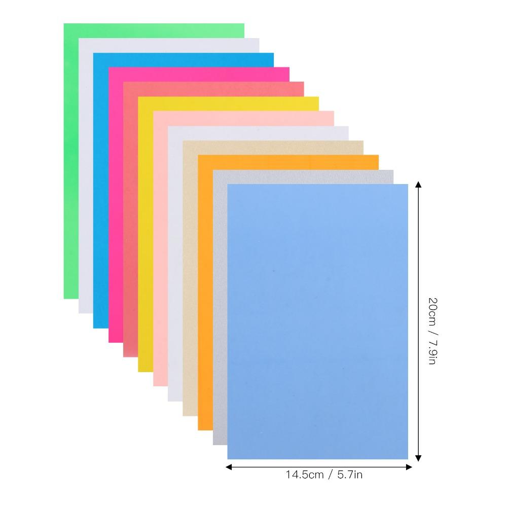 12pcs Colorful Heat Shrink Film Sheets 12 Colors 14.5x20CM Shrink Art Paper Heat Shrink Plastic HandMade Crafts