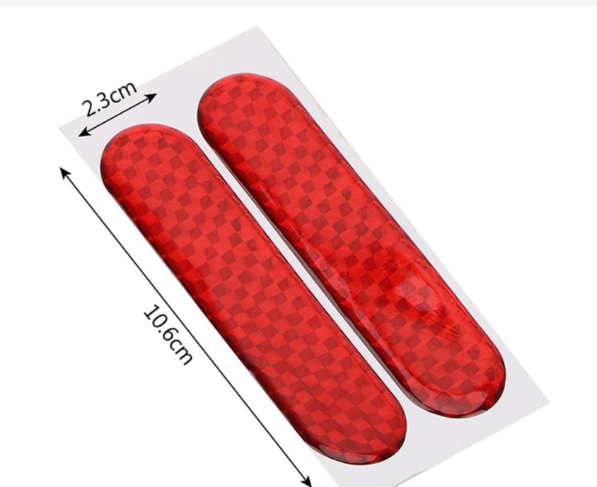 Decal Sticker For Car Wheel Eyebrow For Door Edge Red/yellow/blue Reflective Reflective Tape Safety Warning Universal 2*