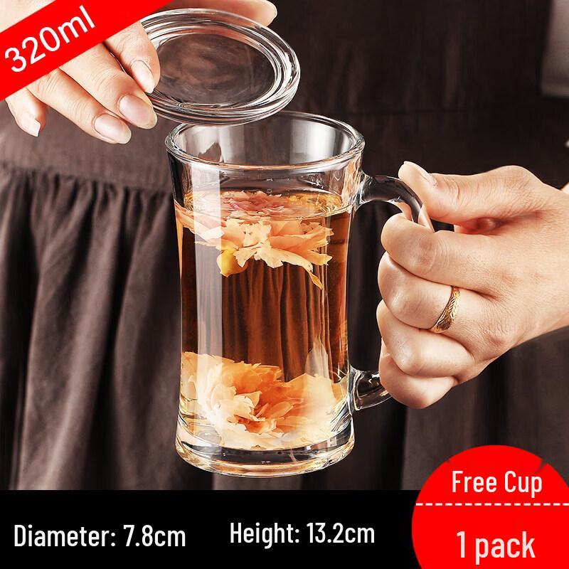 Durable Tempered Glass Mug with Handle