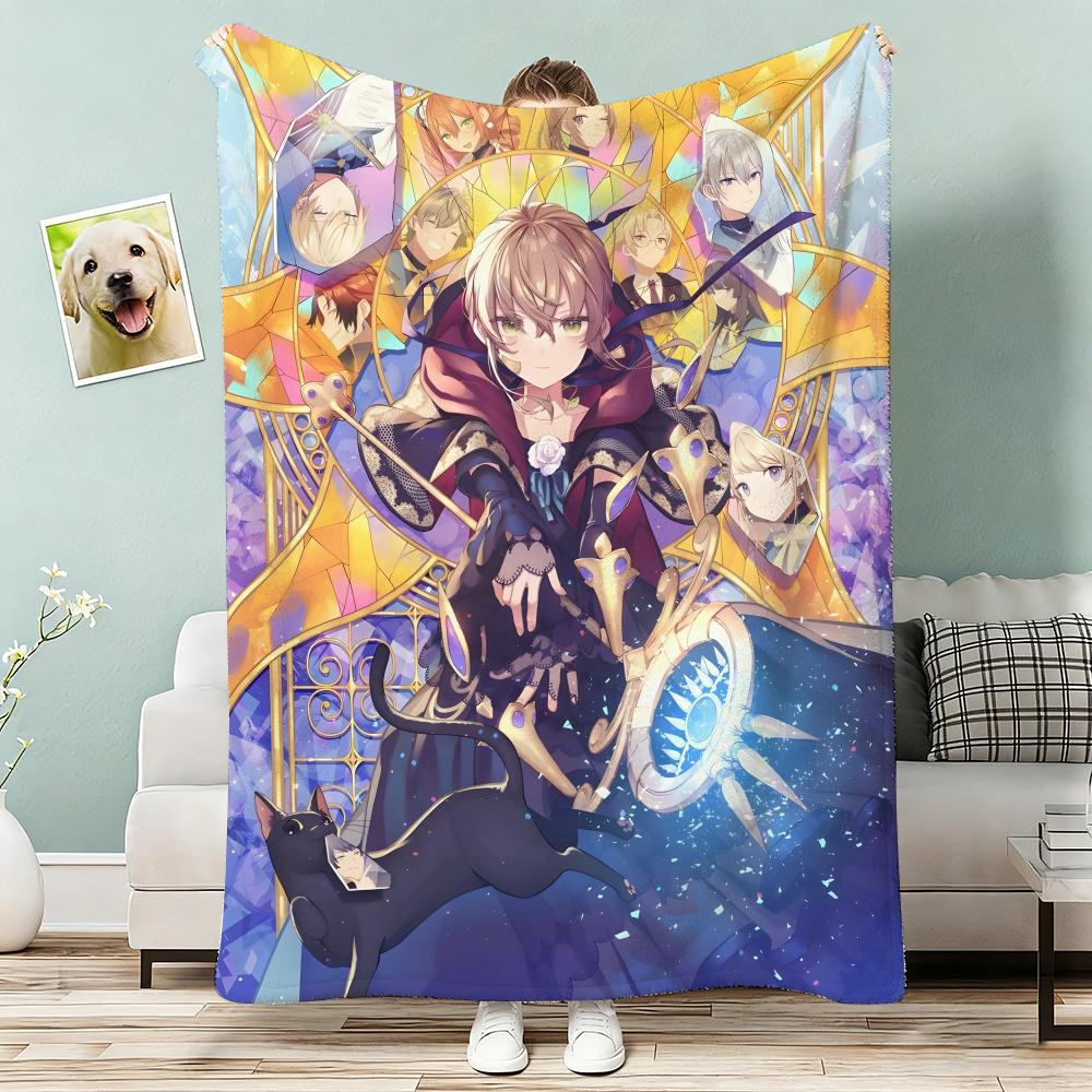 Silent Witch Throw Lightweight 240g Flannel Blanket Soft Skin-friendly for Summer Cooling 75x90cm