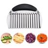 Ergonomic Handle French Fries Cutter Wave Shape Potato Slicer Crinkle Cutter  Cutter Tools