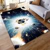 Soccer Ball Explosion Design Carpet, Modern Sports Style Floor Mat Suitable for use as an anti-slip for living room bedroom sofas