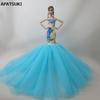 Mermaid Dress For Barbie Doll Clothes Formal Fishtail Wedding Dress Party Gown For Barbie Doll Clothes Handmade Dresses Toy