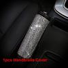 Crystal Car Handbrake Cover Auto Gear Shifter Set Rhinestones Seat Belt Cover Styling Diamond Interior Accessories For Girls