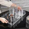 Household Rectangular Storage Tray Cup Water Cup Storage Tea Tray Light Luxury High-End High Aesthetic Tea Set Home Decoration
