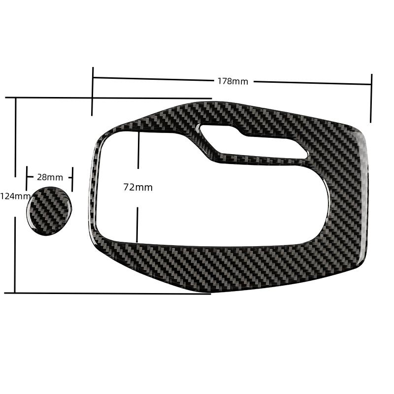 For Chevrolet Camaro 2017- Accessories Interior Real Carbon Fiber Car Gear Shift Panel Frame Cover Decorative Stickers