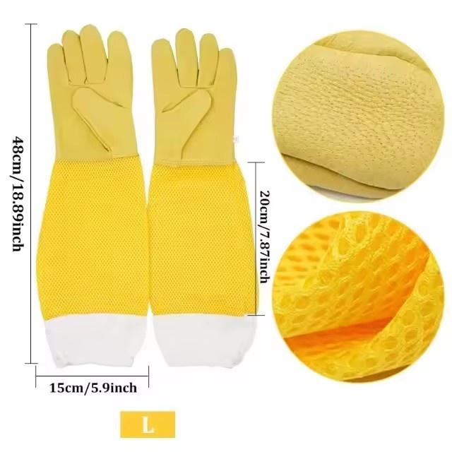 

2026 New Beekeeper Gloves Protective Sleeves Ventilated Professional Anti Bee for Apiculture Beekeeper Prevent Beehive Tools
