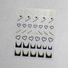 Minimalist 3D Heart & LOVE Line Nail Stickers - Popular TikTok & Xiaohongshu Nail Decals