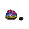 Let's Go To Beach Enamel Pins Born To Surf Coconut Tree Hawaii Sunset Brooches