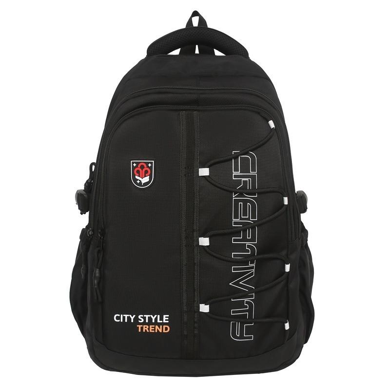 High-value retro tooling trendy and cool backpack for junior high school students, casual, simple, lightweight and large-capacity backpack.