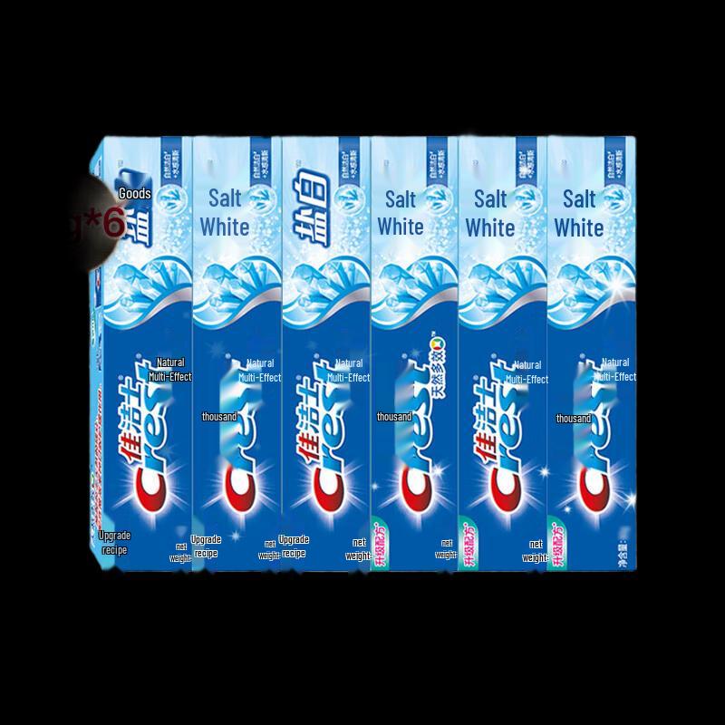 Crest Salt White Cool Mint Toothpaste 90g x 6 Pack