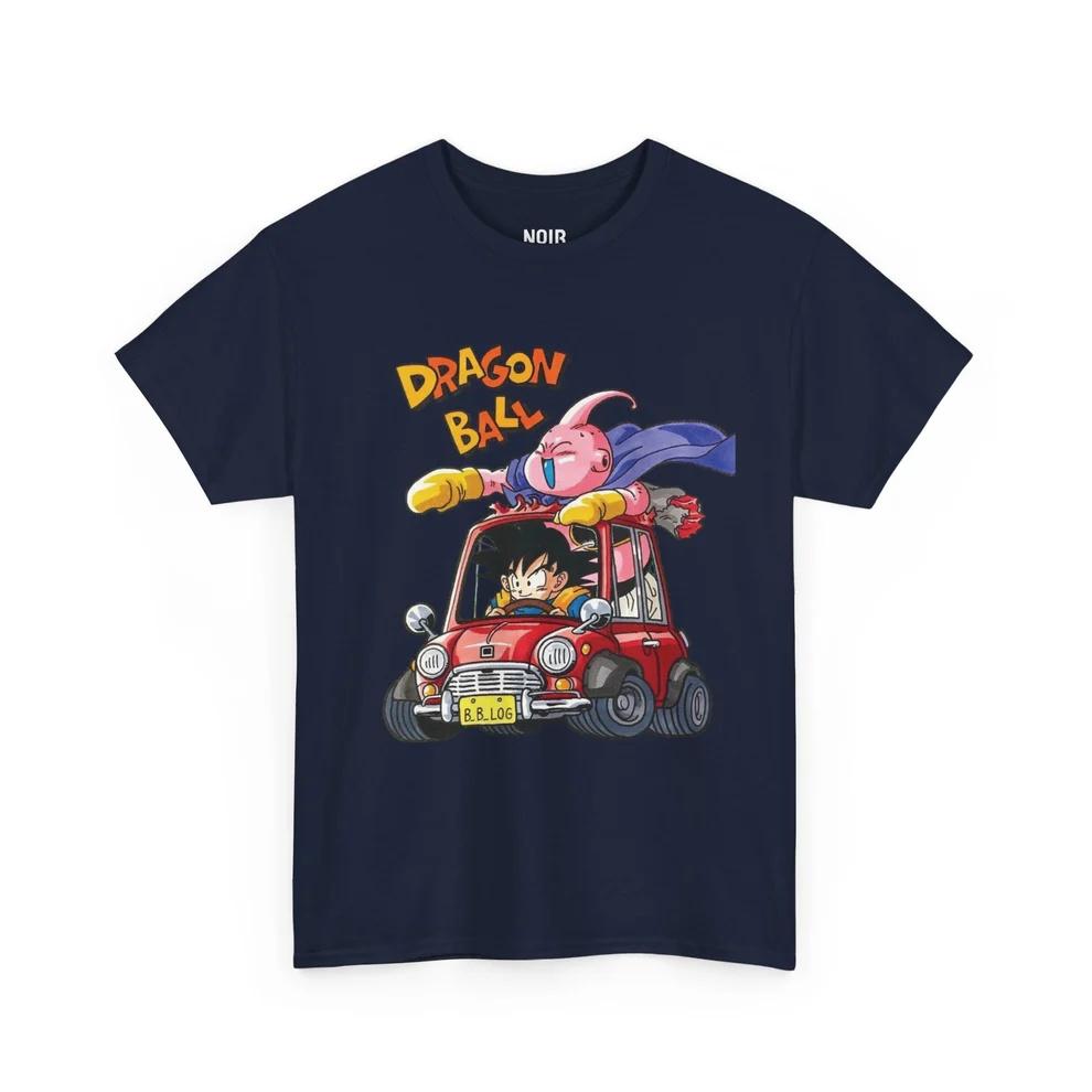 Dragon Ball Goku Buu Road Trip Pure Cotton Tshirt Men and Women Anime Style Fashion Comfortable Casual Short Sleeved Tshirt