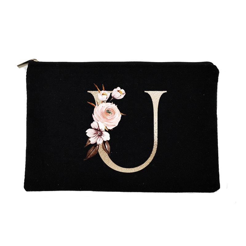 Bridesmaid Makeup Bag Letter Print Travel Cosmetic Case Female Beauty Organizer Toiletry Storage Pouch Purse Wedding Bride Gift