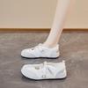 Fashion 2025 New Summer Shoes New Hollow Mesh Breathable Flat Casual Board Shoes Patchwork Mesh Shoes Shallow Mouth Designer