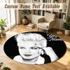 P!nk singer Personalized Round Rug Support Custom Name, Soft Home Decor Mat