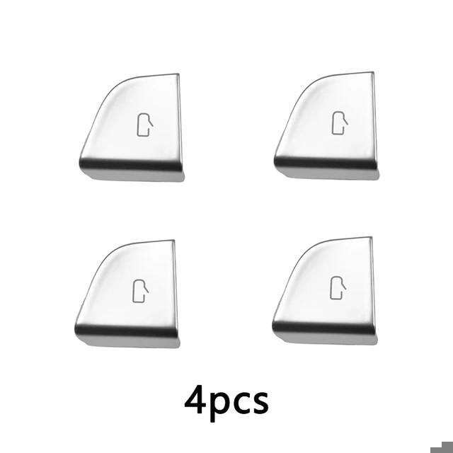 Heenvn 4PCS Car Open Door Button Stickers For Tesla Model 3 Highland Model Y Juniper Model YL Accessories Interior Protect Trim