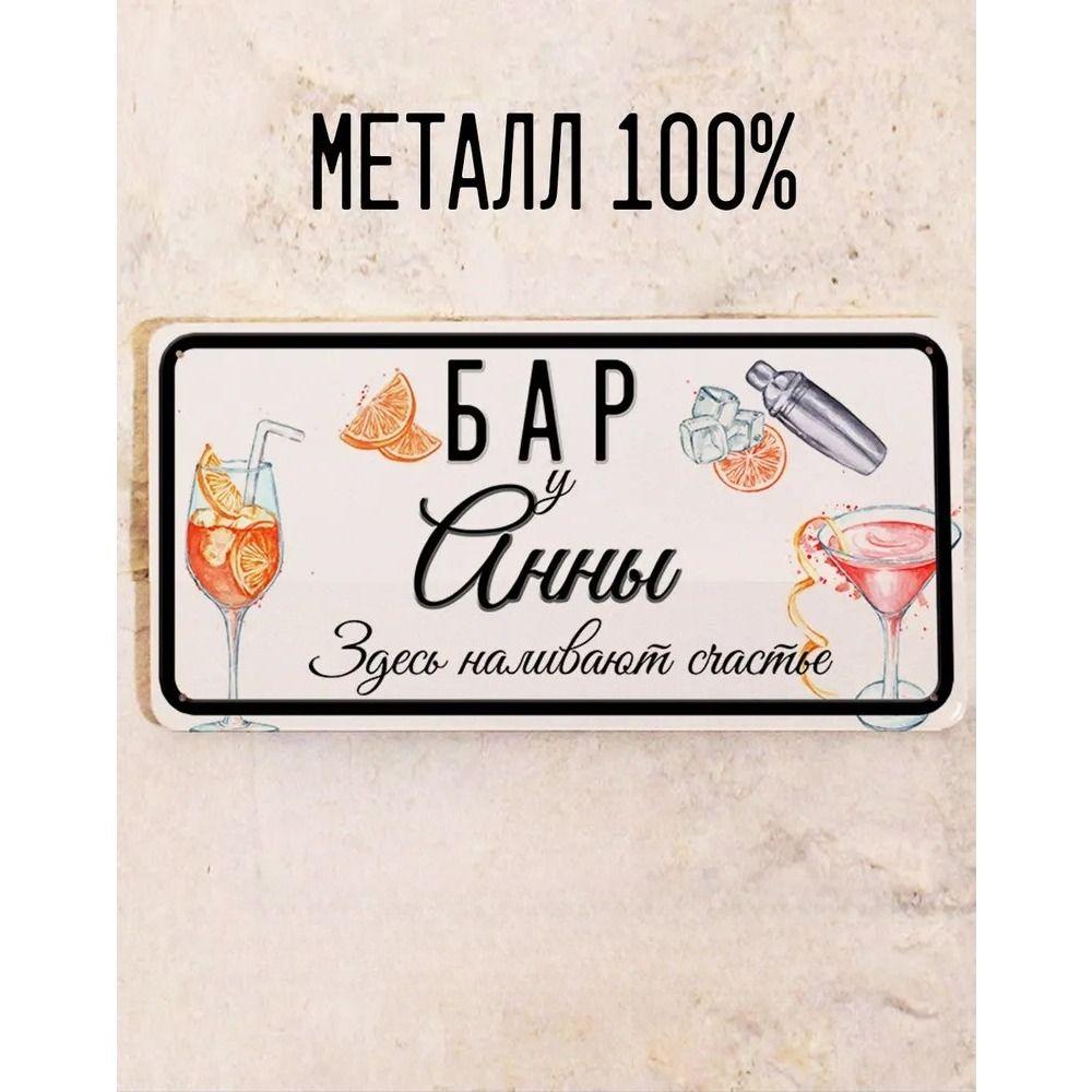 Metal Sign Juliana Personalized Gift for Friend Bar Wall Decor 15x30 cm