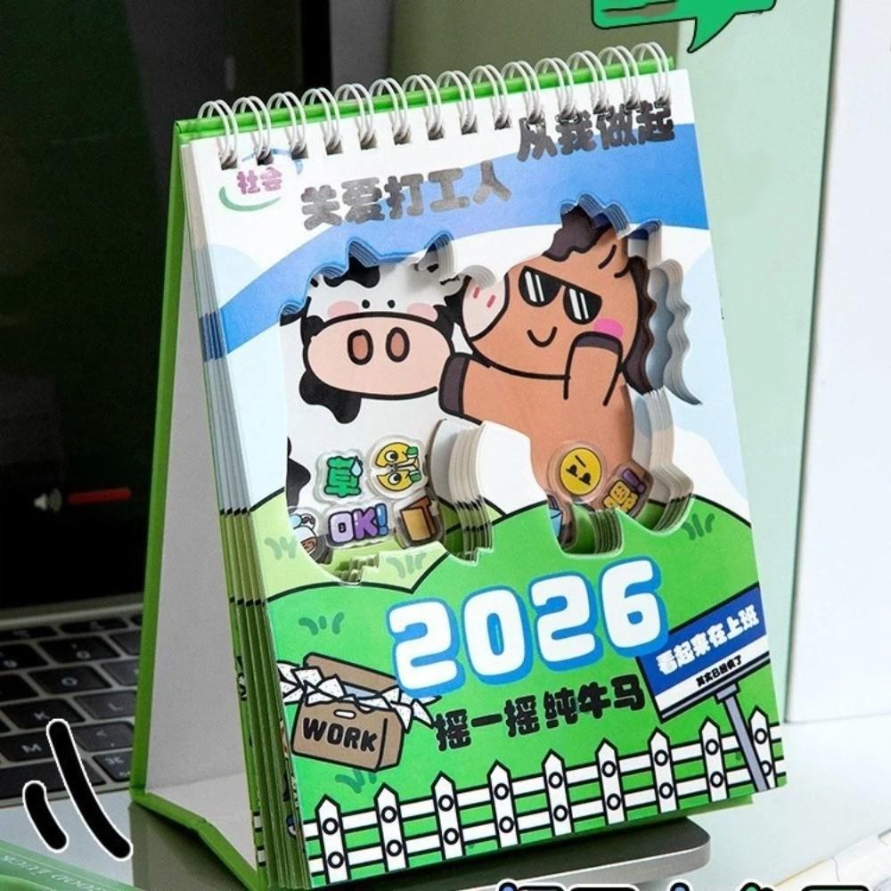 Traditioneller Klappkalender Cartoon Tischkalender Kreativer Schreibtischkalender Geburtstagsgeschenke
