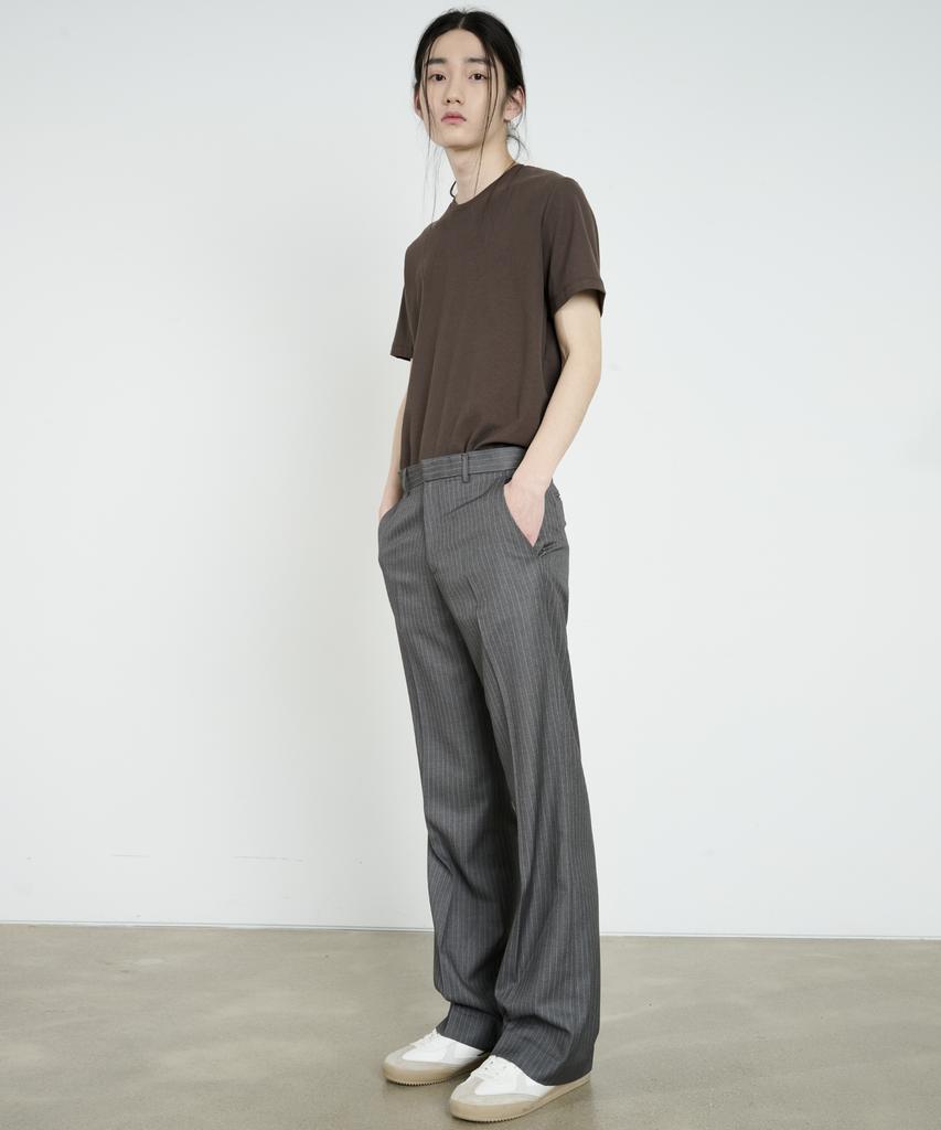 DUSTYWHITE Brown Ribbed T-Shirt