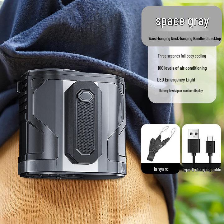 Portable USB Waist-Hanging Fan with Adjustable Speeds