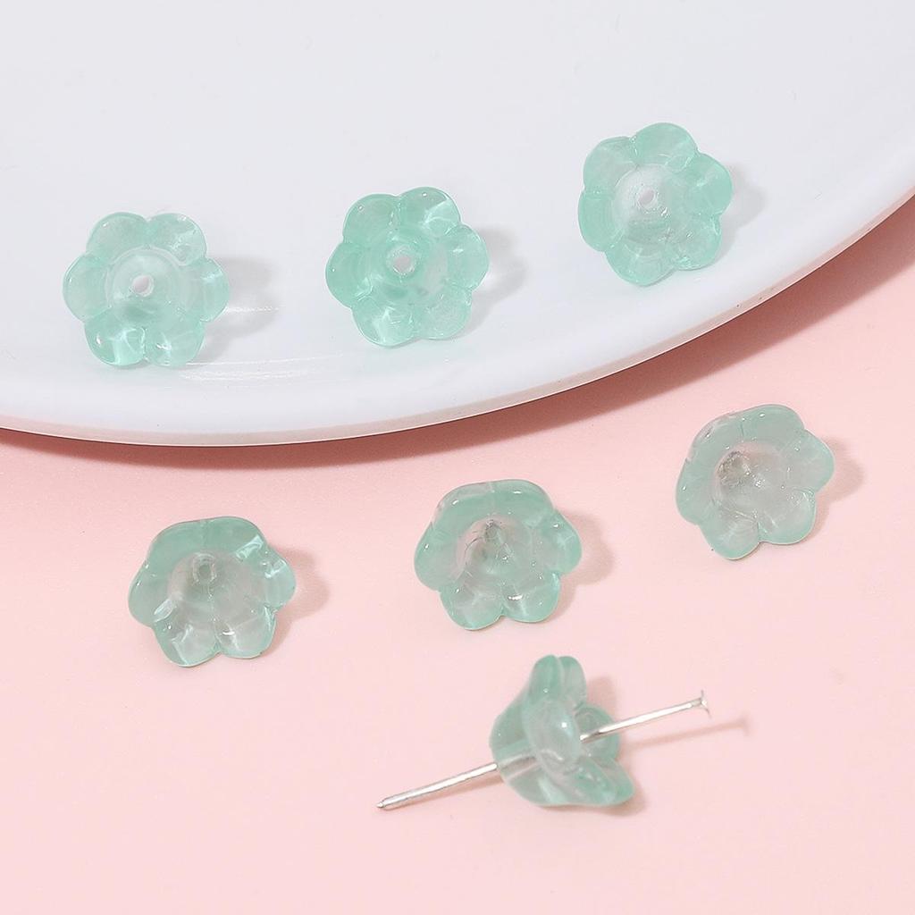Gradient Glass Imitation Jade Lily of the Valley Beads for DIY Necklace & Bracelet Accessories