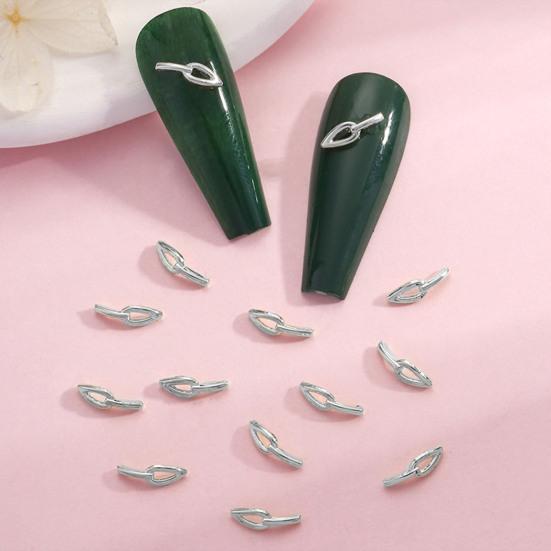 20Pcs Nail DIY Jewelry Hollow 3D Braid Art Bow Exquisite Alloy Japanese Nail Charm Decor