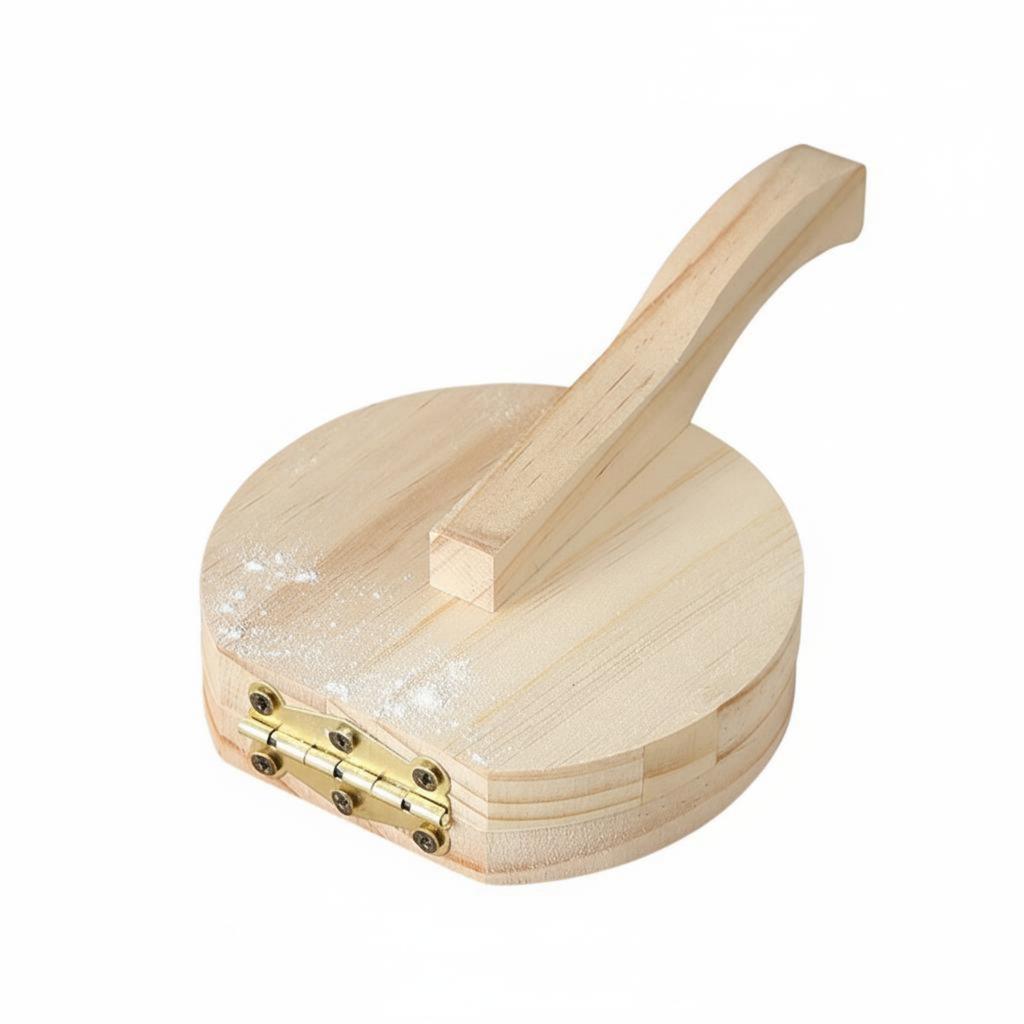 Dumpling Wrapper Press Easy to Use Dumpling Skin Former Manual Pastry Presser Time-Saving Kitchen Gadget Sturdy Wood