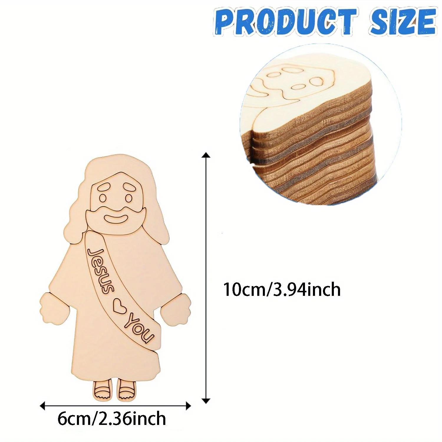 

Jesus Birth Wood Pendant Vintage Nativity Scene Decorations Indoor Outdoor Craft Hanging Ornaments for Christmas