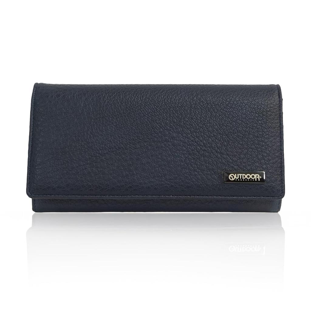 OUTDOOR PRODUCTS Long Wallet with Metal Synthetic Aged Synthetic Card Bill Coin Purse Plate, Leather, Leather, Storage, Storage,