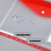 Pack of 6 Expandable Punched Pockets Clear Plastic Document Envelope File Wallets with 11 Holes Letter Size Folder Bag