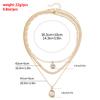 Accessories, Diamond-Set Smiley Face, Crystal Pendant, Collarbone Chain, Elegant Multi-Layered Necklace