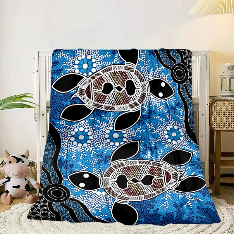 Australian Aboriginal Style Blanket Flannel Blanket Throw Blanket Sofa Cover Blanket Soft Premium Blanket Picnic Blanket Tv Blanket Gifts