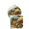 1set Riverside Cottage Landscape Series Hand Embroidery Material Set, Cross Stitch Beginner's Easy Tutorial and Tools, Craft Fabric Material Set