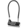 4 Digit Combination Cable Padlock with 7 Inch(175 Mm) Bold Steel Cable Long Lock Waterproof for Lockers, Bikes, Cabinets, Gates, Small Sheds
