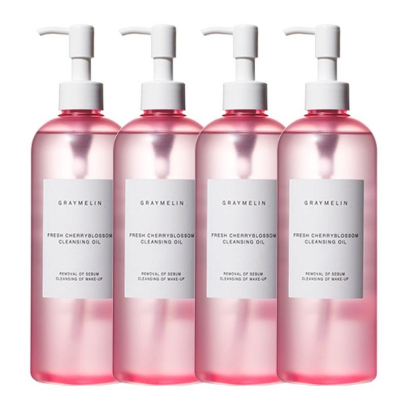 Graymelin Fresh Cherry Blossom Cleansing Oil, 400ml, 4 pcs