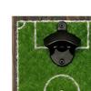 Soccer Field Bottle Opener Wall Mounted Bottle Opener with Cap Catcher Sturdy Football Field Design Beer Cap Remover Gift for Football Lovers
