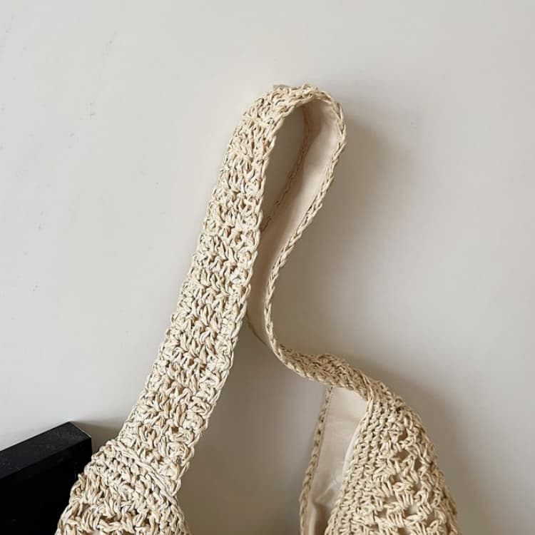 Hook flower hollow woven tote bag women's shoulder beach bag